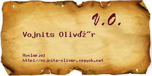 Vojnits Olivér névjegykártya